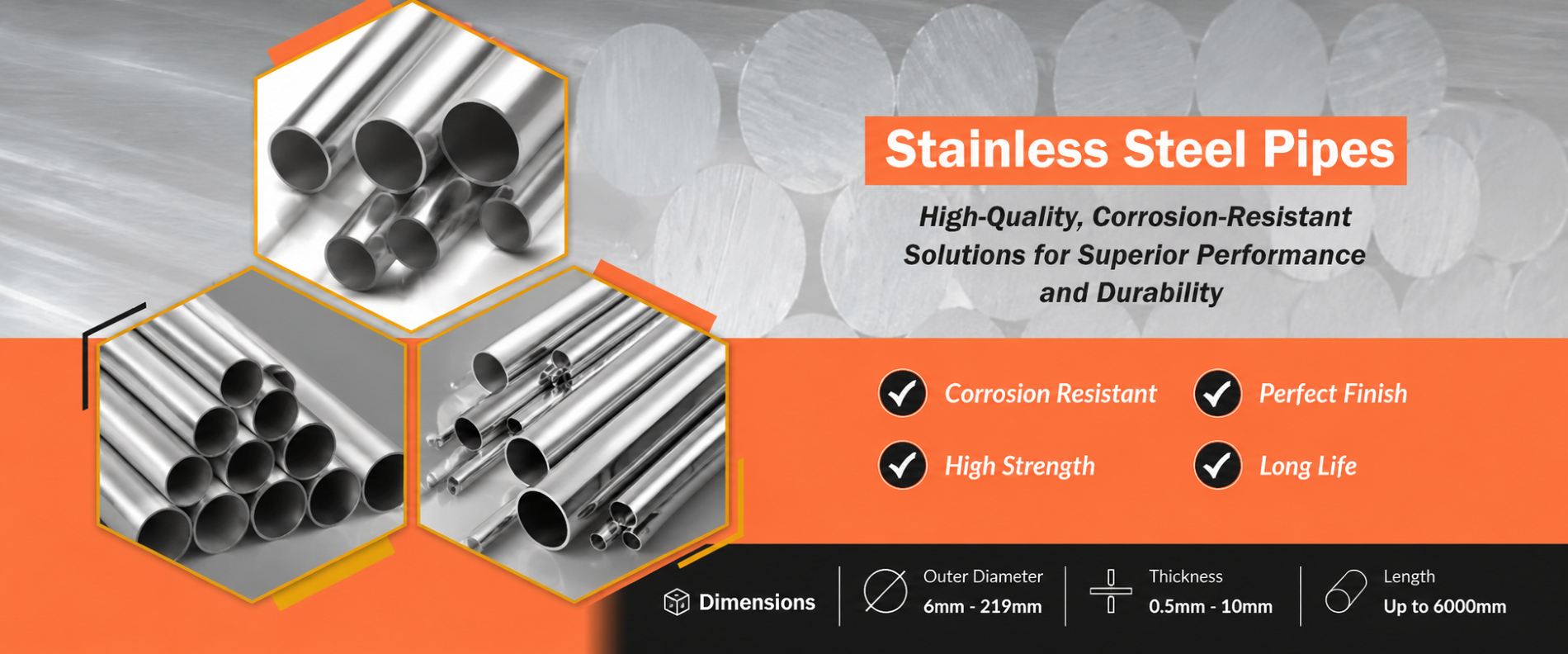 Stainless Steel Pipes Exporters & Suppliers in India | Shubham Metals Bangalore